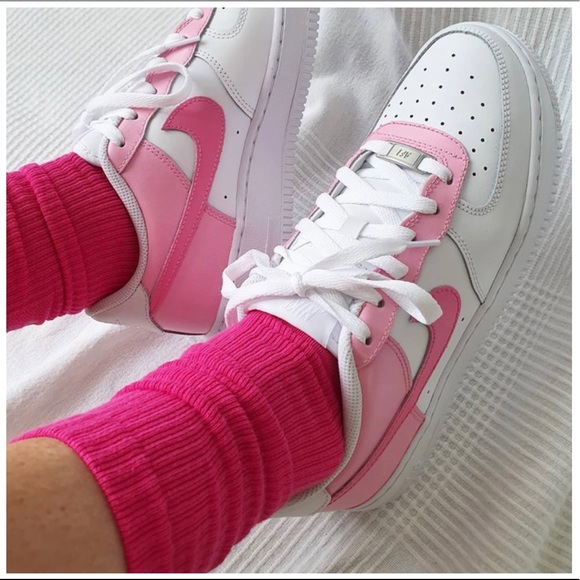 ⚡️Custom Pink Air Force 1 Shoes⚡️ - Picture 2 of 3
